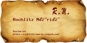 Rochlitz Márió névjegykártya